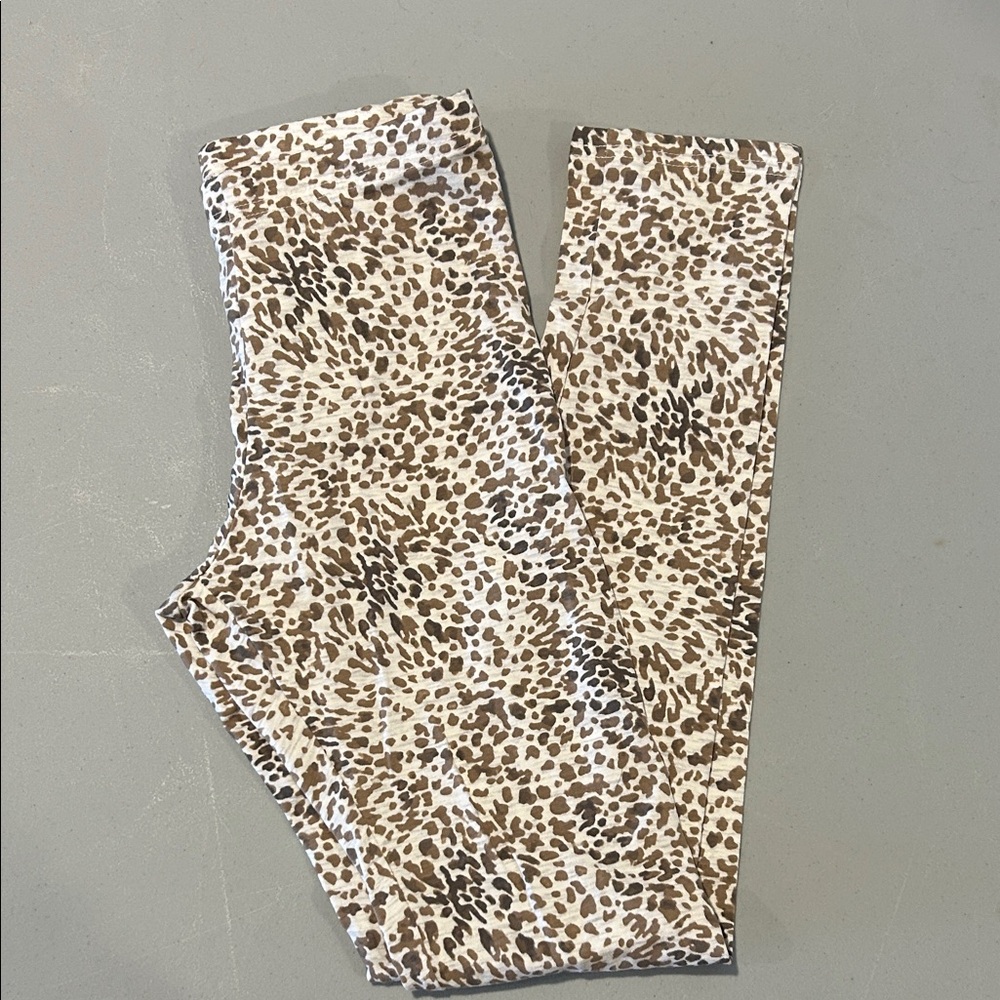 Old Navy Brown and White Animal Print Leggings
